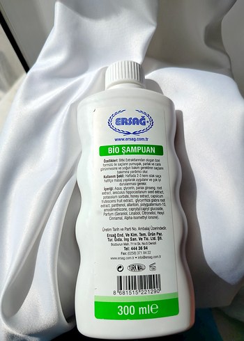 Ersag Bio Şampuan 300 ml - Görsel 3
