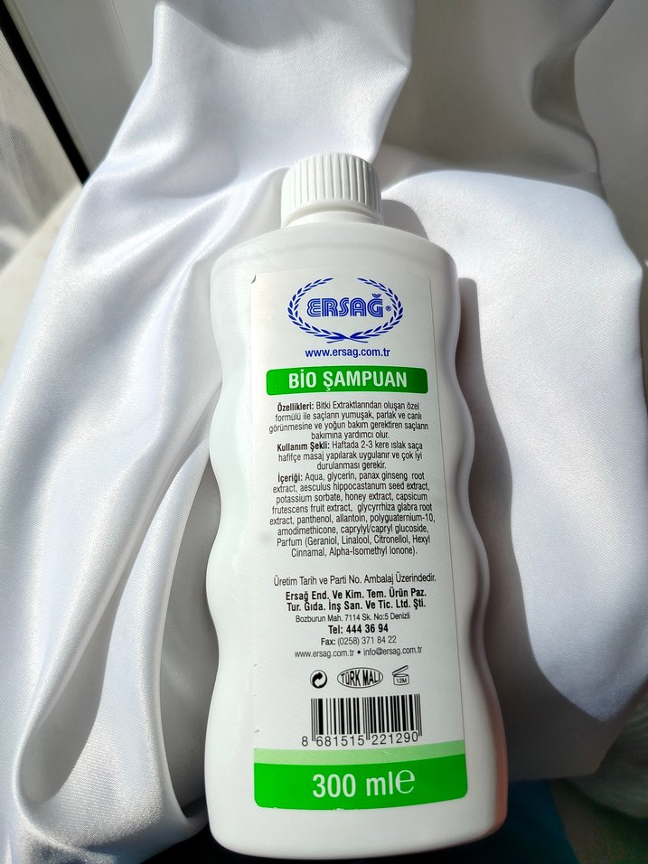 Ersag Bio Şampuan 300 ml - Görsel 3
