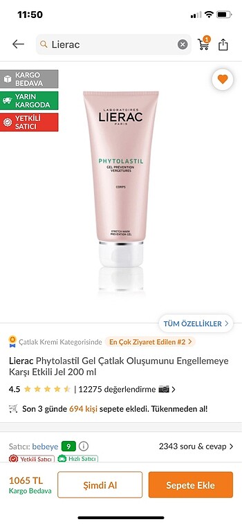 Lierac çatlak önleyici jel