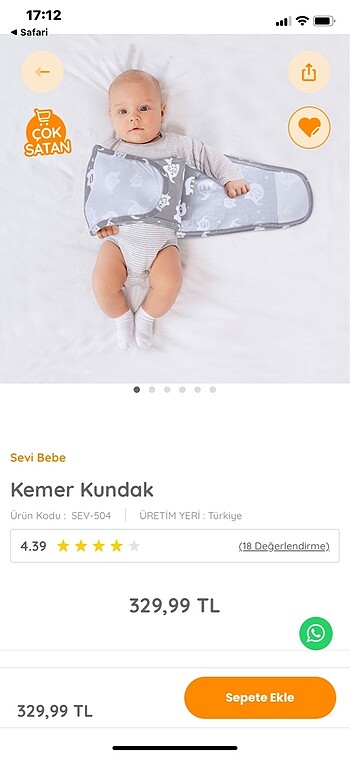 Sevi bebe yarım kundak