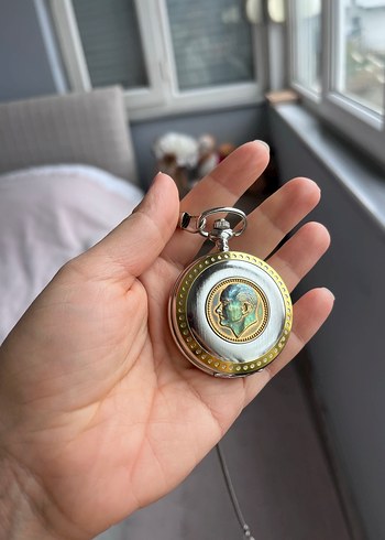 SAMSTA Vintage Erkek Cep Saati Beyaz - Görsel 2