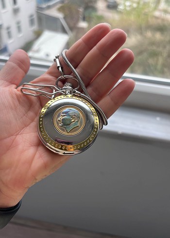 SAMSTA Vintage Erkek Cep Saati Beyaz - Görsel 4