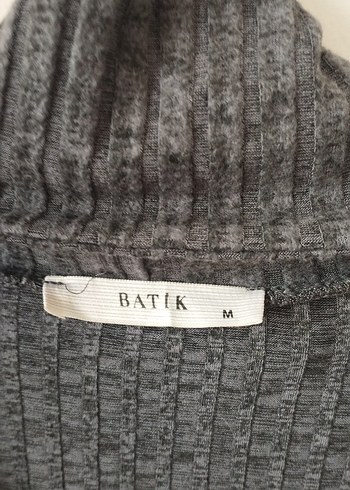 Batik Gri Uzun Kollu Triko Elbise - Görsel 2