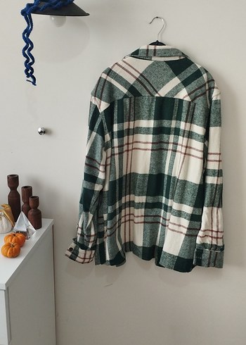 Düğmeli Yeşil Ekose erkek Gömlek - Görsel 3