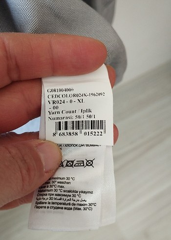 Erkek Gri Düğmeli Gömlek - Görsel 5