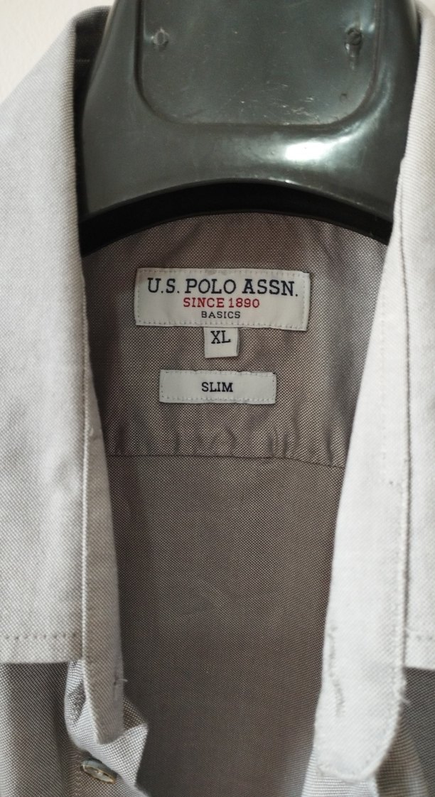 Erkek Gri Düğmeli Gömlek - Görsel 2