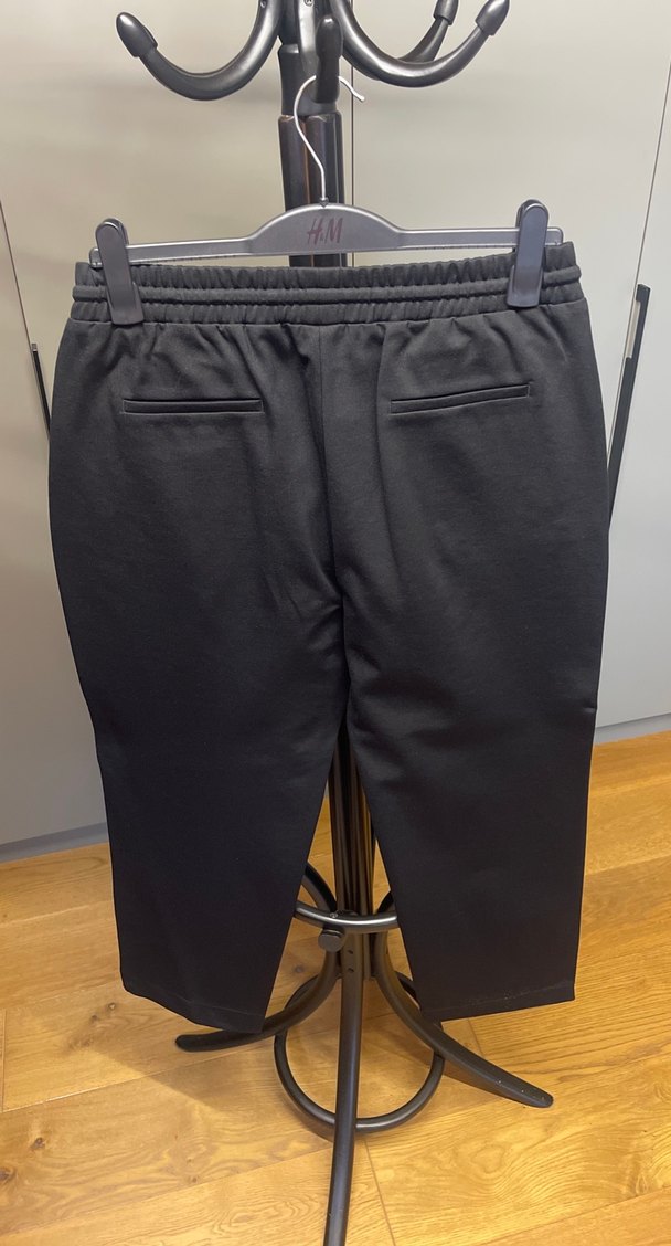 Siyah Kemerli Rahat Kesim Kadın Pantolon - Görsel 2