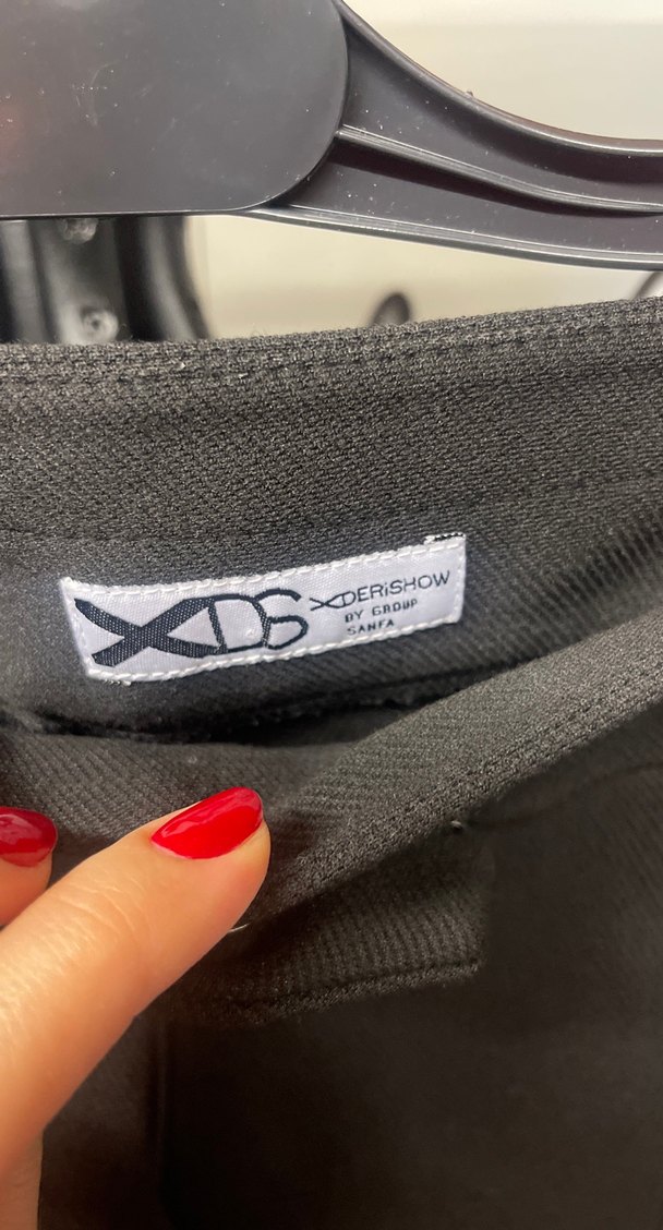 Kadın Siyah Kumaş Kemerli Pantolon - Görsel 3