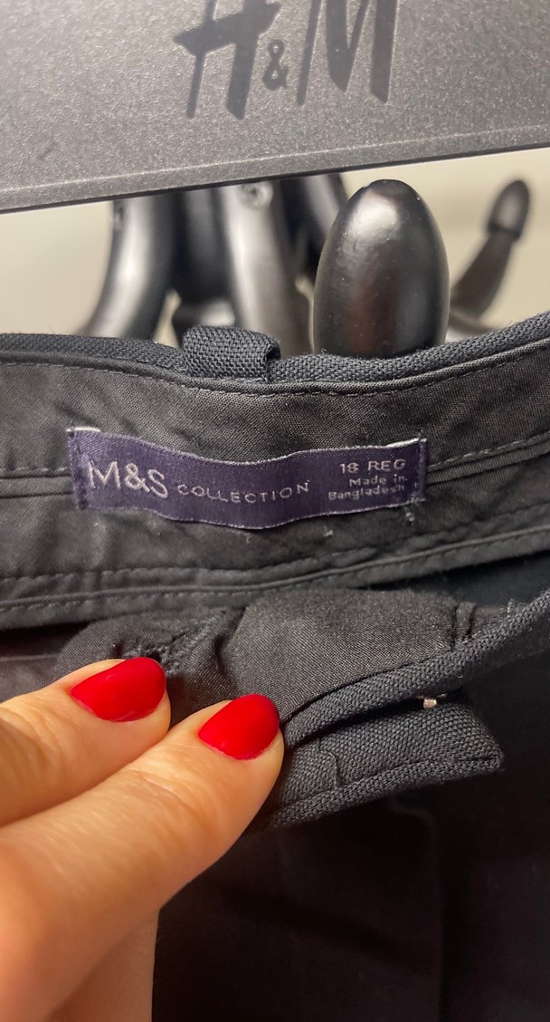 Siyah Bel Detaylı Kadın Kumaş Pantolon - Görsel 2