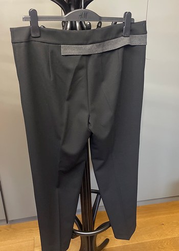 Gri Kemer Detaylı Kadın Kumaş Pantolon - Görsel 3