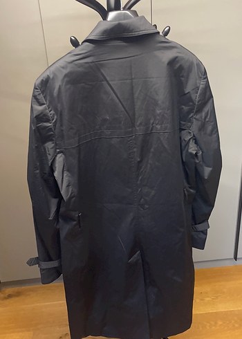 Düğmeli Siyah Erkek Midi Kaban - Görsel 2