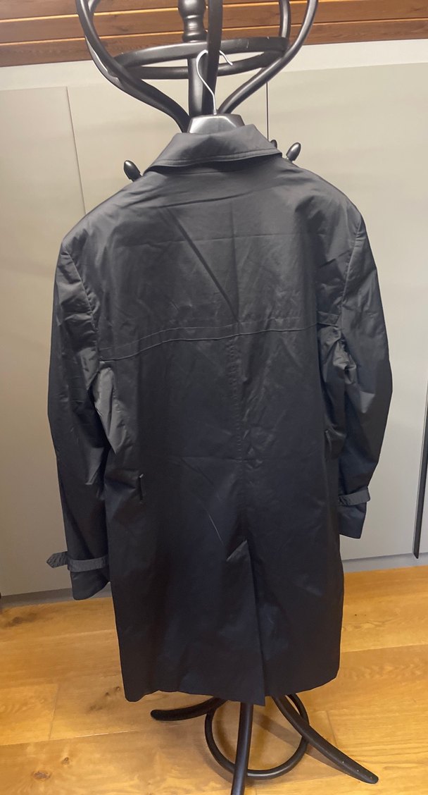 Düğmeli Siyah Erkek Midi Kaban - Görsel 2