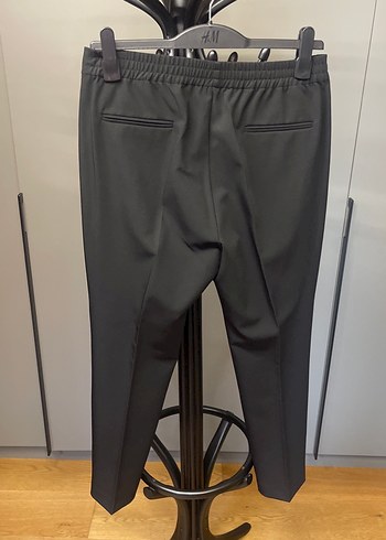 Gri Midi Kumaş Kadın Pantolon - Görsel 3