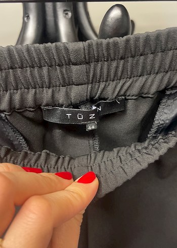 Gri Midi Kumaş Kadın Pantolon - Görsel 2