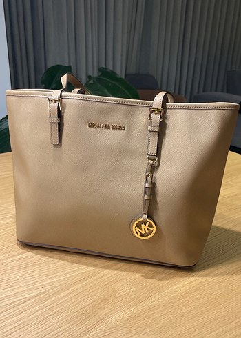 Michael Kors Bej Deri Kadın Çanta