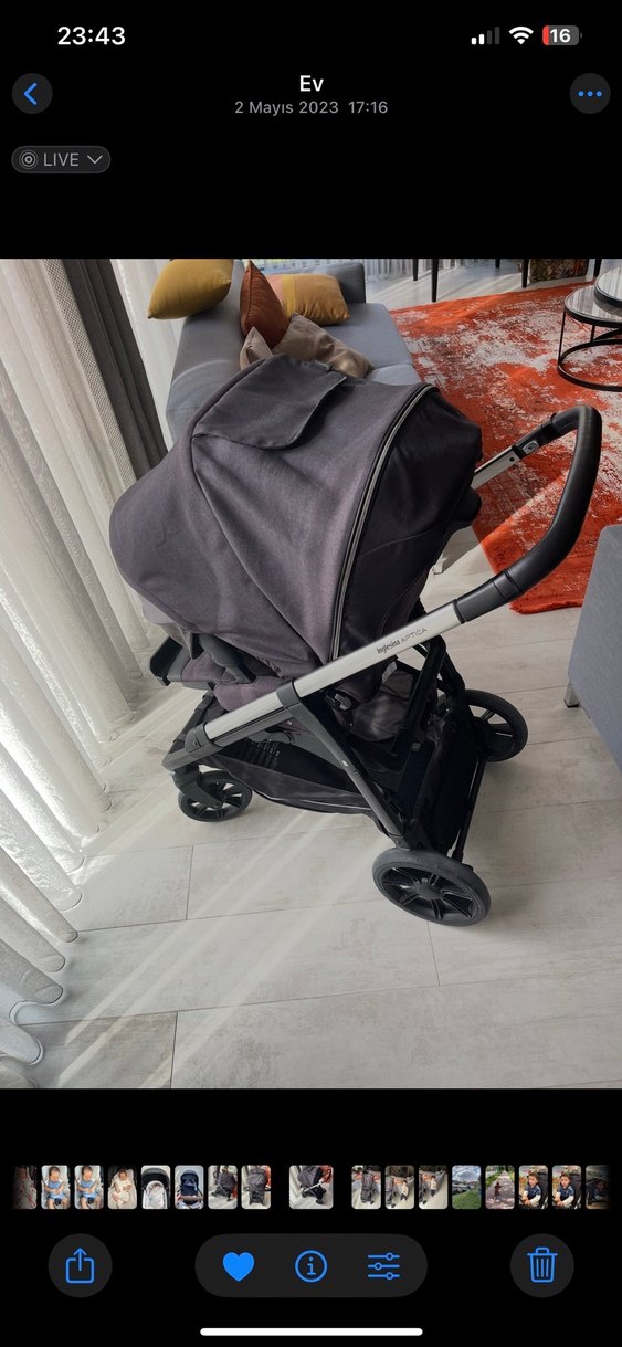 Gri Bebek Arabası - Görsel 2