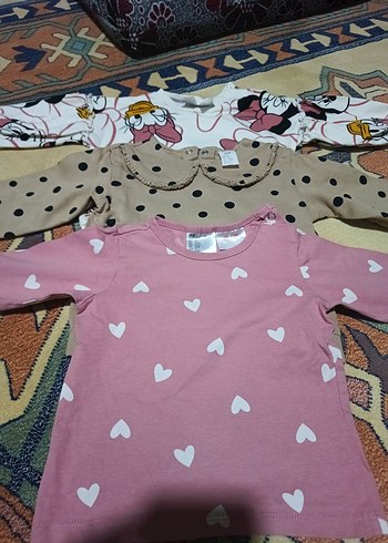 Kız Çocuk Pembe Uzun Kollu Baskılı Pamuklu Tişört - Görsel 4