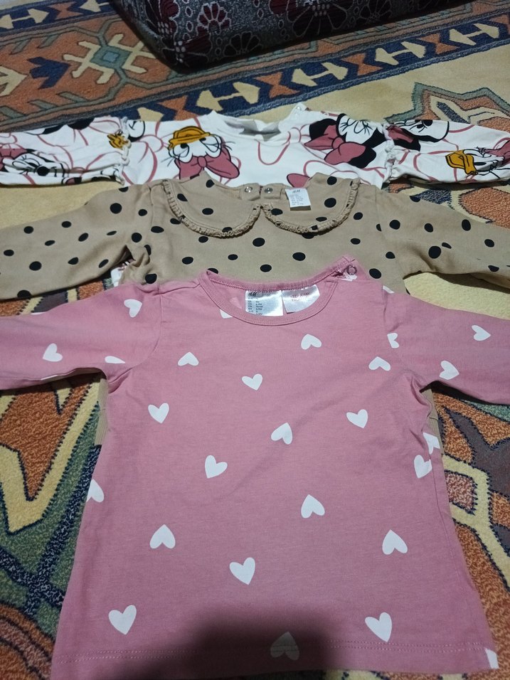 Kız Çocuk Pembe Uzun Kollu Baskılı Pamuklu Tişört - Görsel 4