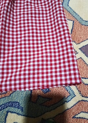 Kırmızı Nakışlı Kolsuz Kız Elbisesi - Görsel 7