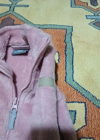 Kız Çocuk Pembe Peluş Ceket - Görsel 3