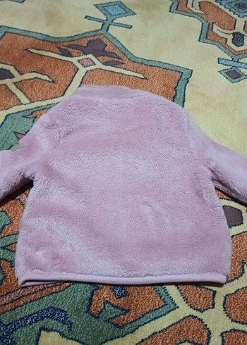 Kız Çocuk Pembe Peluş Ceket - Görsel 4
