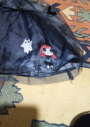 Kız Çocuk Siyah Renkli Tül Etek - Görsel 4