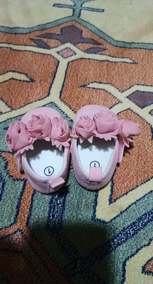 Kız Bebek Pembe Fırfırlı İlk Adım Ayakkabısı - Görsel 4