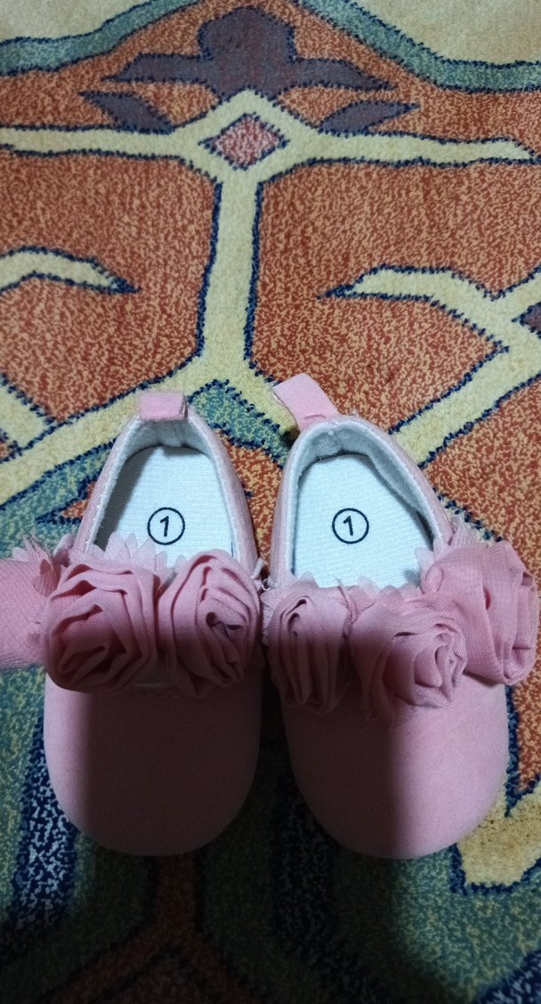 Kız Bebek Pembe Fırfırlı İlk Adım Ayakkabısı - Görsel 2