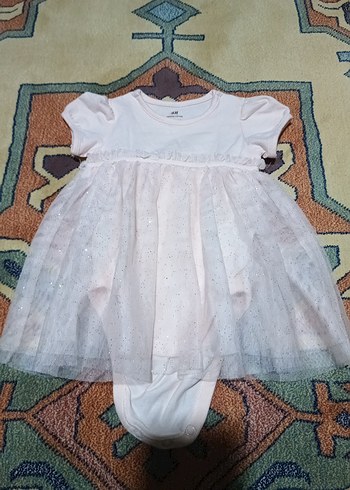 Kız Çocuk Beyaz Pamuklu Kısa Kollu Elbise - Görsel 2