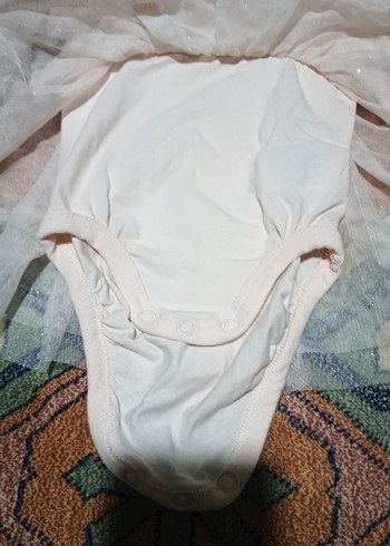 Kız Çocuk Beyaz Pamuklu Kısa Kollu Elbise - Görsel 6