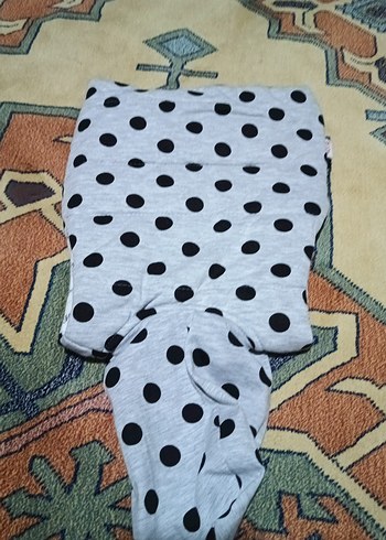 Kız Çocuk Gri Kapüşonlu Puantiyeli Yelek - Görsel 6