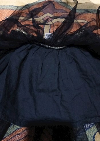 Kız Çocuk Siyah Fırfırlı Tül Etek - Görsel 6