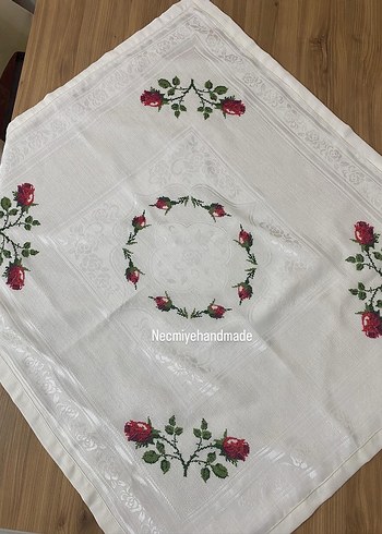 Nakışlı Beyaz Bohça Seti - Görsel 4