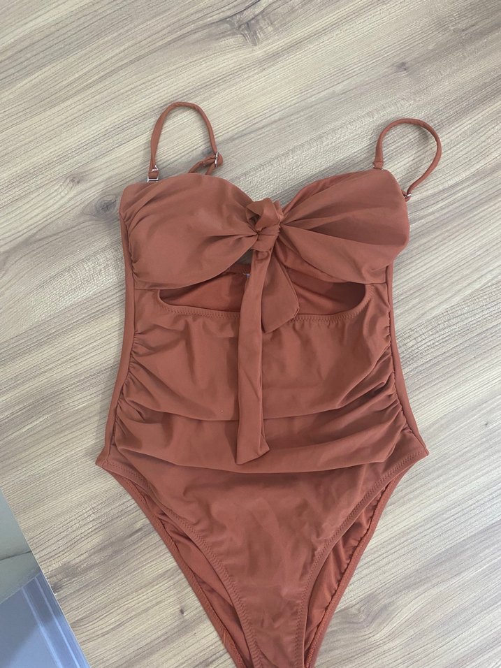 Kiremit renk Kadın Mayo 38 beden - Görsel 4