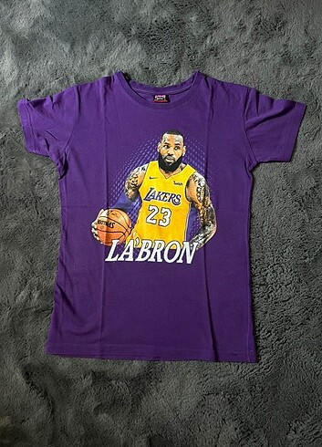 NBA Lebron James Lakers baskılı t-shirt