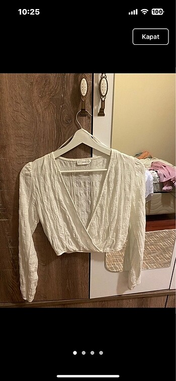 H&M H&M Crop Gömlek