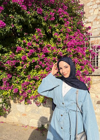 Mavi Batik Desenli Uzun Kot Takım - Görsel 3