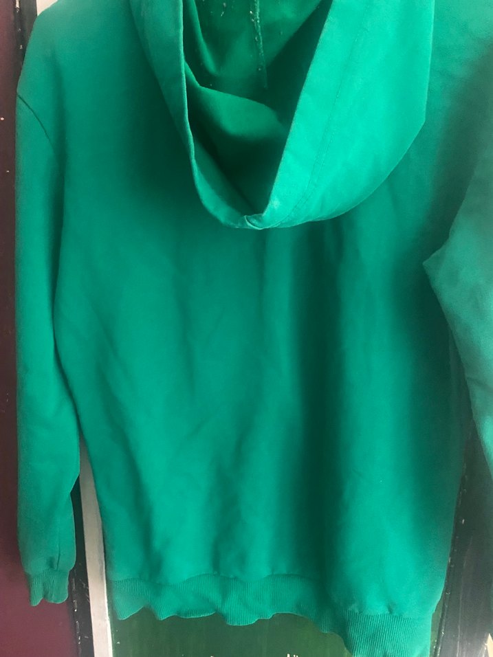 Erkek Yeşil Kapüşonlu Sweatshirt - Görsel 3