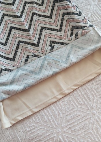 Bej Nakışlı V Yakalı Midi Bohem Elbise - Görsel 4