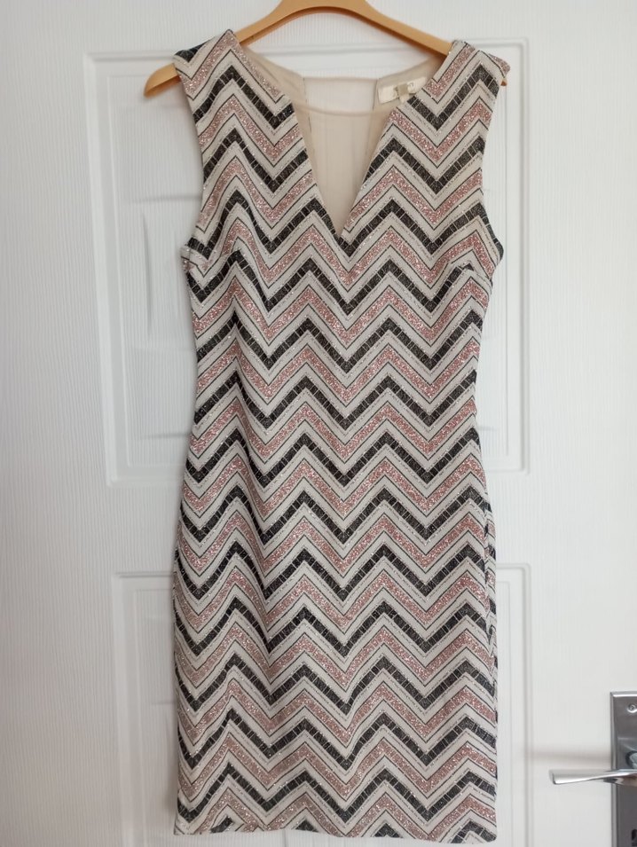 Bej Nakışlı V Yakalı Midi Bohem Elbise - Görsel 5