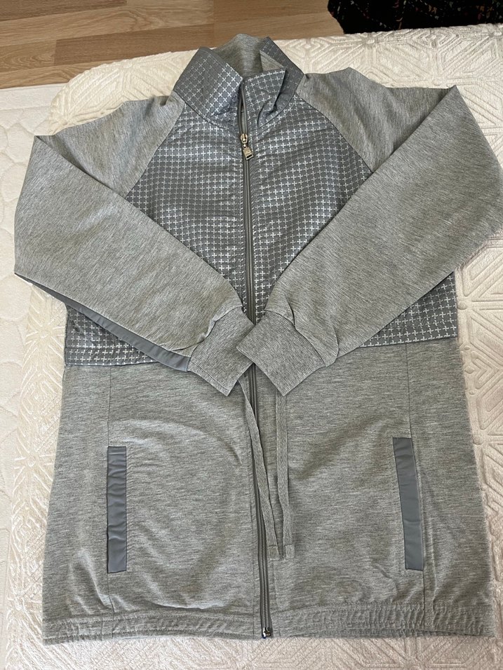 Gri Fermuarlı eşofman takımı - Görsel 2