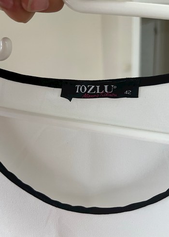 Beyaz, Uzun Kollu, Salaş Kadın Bluz - Görsel 2