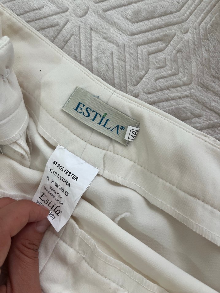 Mor Düğmeli Kadın Takım pantolonlu - Görsel 5