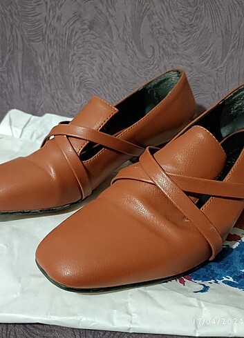 Kahverengi günlük klasik şık ayakkabı