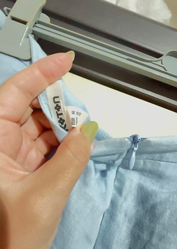 Koton Nakışlı Fırfırlı Mavi Mini Etek