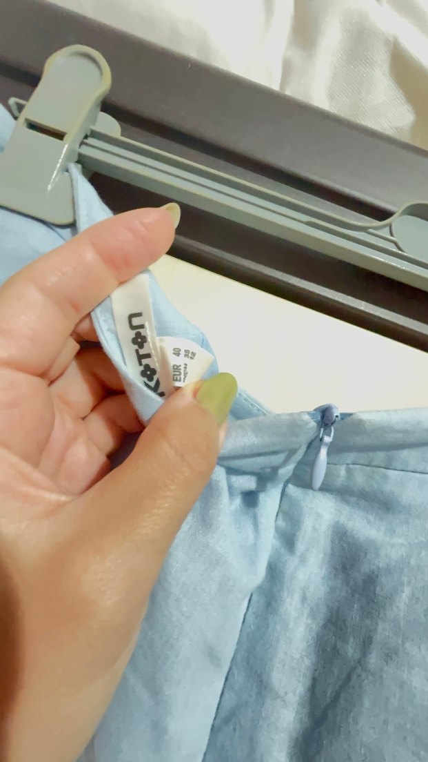 Nakışlı Fırfırlı Mavi Mini Etek - Görsel 4