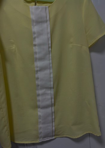 Koton Pastel Sarı Kısa Kollu Pilili Kadın Bluz - Görsel 5