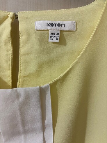 l Beden Koton sarı şifon gömlek