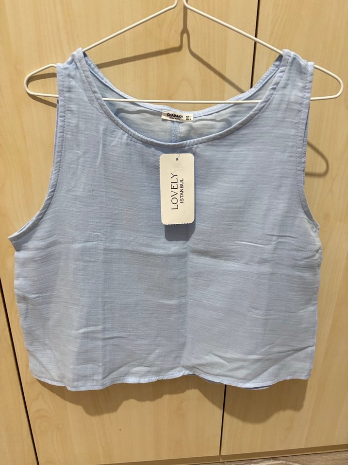 Mavi ikili takım şort bluz - Görsel 2