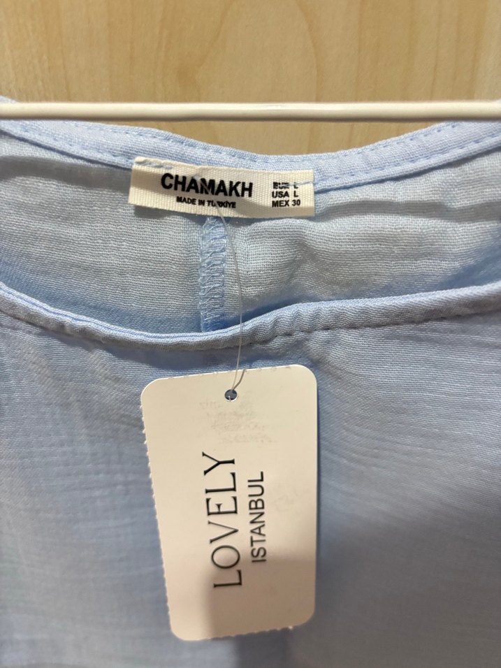 Mavi ikili takım şort bluz - Görsel 4